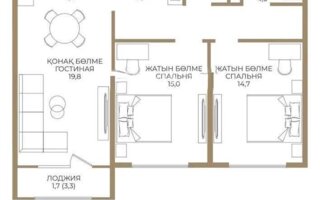 Продажа 3-комнатной квартиры, 78.1 м²