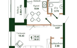 Продажа 1-комнатной квартиры, 36.61 м², ул. Калдаякова, дом  55а - Продажа  однокомнатных квартир в новостройках Астаны без посредников