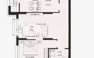 Продажа 2-комнатной квартиры, 62.8 м²