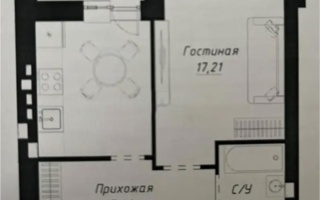 Продажа 1-комнатной квартиры, 41 м²