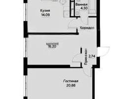 Продажа 2-комнатной квартиры, 62 м²