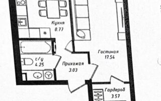 Продажа 1-комнатной квартиры, 39 м²