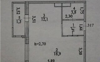 Продажа 1-комнатной квартиры, 40 м²