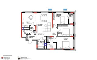 Продажа 4-комнатной квартиры, 122 м²