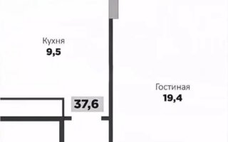 Продажа 1-комнатной квартиры, 38 м²