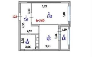 Продажа 1-комнатной квартиры, 39 м²