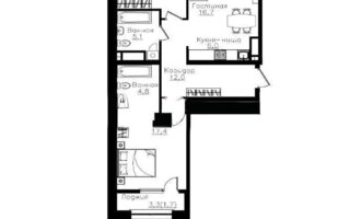 Продажа 3-комнатной квартиры, 76.8 м²