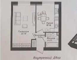Продажа 1-комнатной квартиры, 42 м²