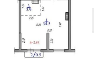 Продажа 1-комнатной квартиры, 38.9 м²