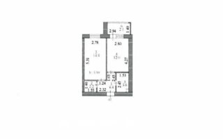 Продажа 1-комнатной квартиры, 39.1 м²