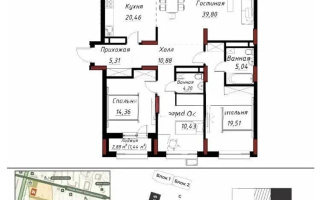 Продажа 4-комнатной квартиры, 131.43 м²