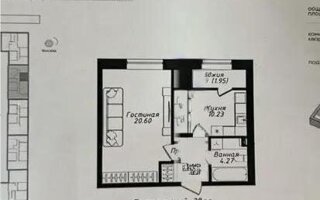 Продажа 1-комнатной квартиры, 41 м²