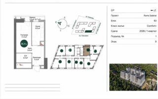 Продажа 1-комнатной квартиры, 36.4 м²
