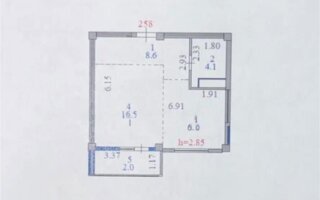 Продажа 1-комнатной квартиры, 42.4 м²