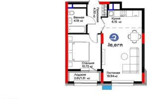 Продажа 2-комнатной квартиры, 46.61 м²