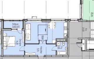 Продажа 2-комнатной квартиры, 52.3 м²