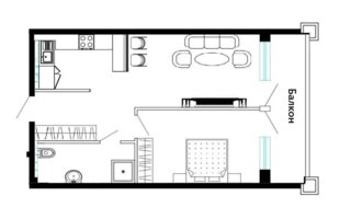 Продажа 2-комнатной квартиры, 50.6 м²