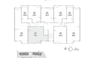 Продажа 2-комнатной квартиры, 71.6 м²