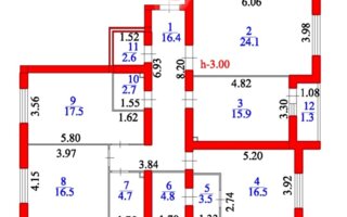 Продажа 4-комнатной квартиры, 126.5 м²