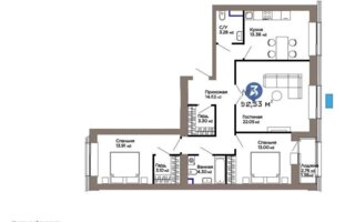 Продажа 3-комнатной квартиры, 93 м²