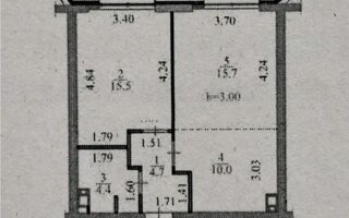 Продажа 2-комнатной квартиры, 52 м²