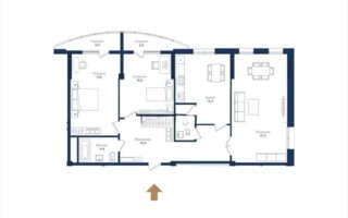 Продажа 3-комнатной квартиры, 105.1 м²