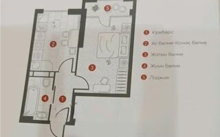 Продажа 1-комнатной квартиры, 42.9 м²