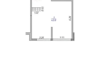 Продажа 1-комнатной квартиры, 43 м²