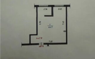 Продажа 1-комнатной квартиры, 45 м²