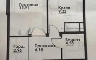 Продажа 1-комнатной квартиры, 39.1 м²
