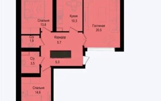 Продажа 3-комнатной квартиры, 86 м²