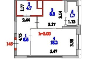 Продажа 1-комнатной квартиры, 42 м²