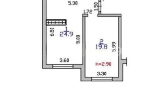 Продажа 2-комнатной квартиры, 44.7 м²