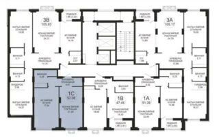 Продажа 2-комнатной квартиры, 52.08 м²
