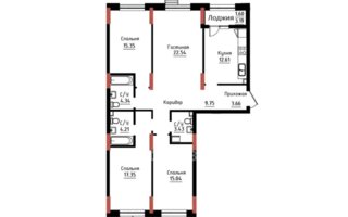 Продажа 4-комнатной квартиры, 110 м²