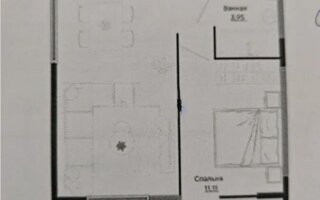 Продажа 1-комнатной квартиры, 48.65 м²