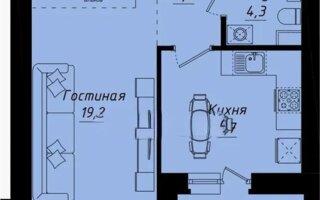 Продажа 1-комнатной квартиры, 39 м²