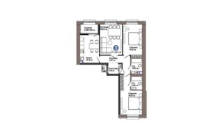 Продажа 3-комнатной квартиры, 77.64 м²