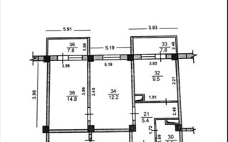 Продажа 2-комнатной квартиры, 49.7 м²