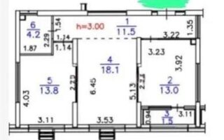 Продажа 2-комнатной квартиры, 62.1 м²