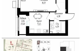 Продажа 1-комнатной квартиры, 40 м²