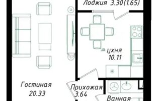 Продажа 1-комнатной квартиры, 40 м²