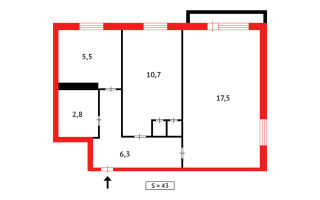 Продажа 2-комнатной квартиры, 43 м², пр. Момышулы, дом  26 - Продажа квартир в Казахстане