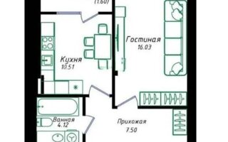 Продажа 1-комнатной квартиры, 40 м²