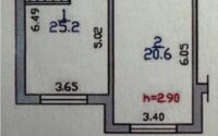 Продажа 1-комнатной квартиры, 46 м² в Алматы