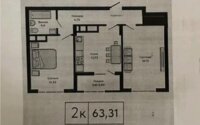 Продажа 2-комнатной квартиры, 63 м² в Астане