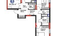 Продажа 3-комнатной квартиры, 82 м² в Астане