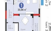Продажа 1-комнатной квартиры, 35.96 м² в Астане - фото 4
