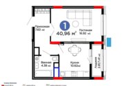 Продажа 1-комнатной квартиры, 40 м² в Караганде