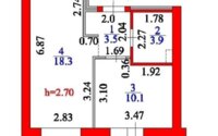 Продажа 1-комнатной квартиры, 38 м² в Астане